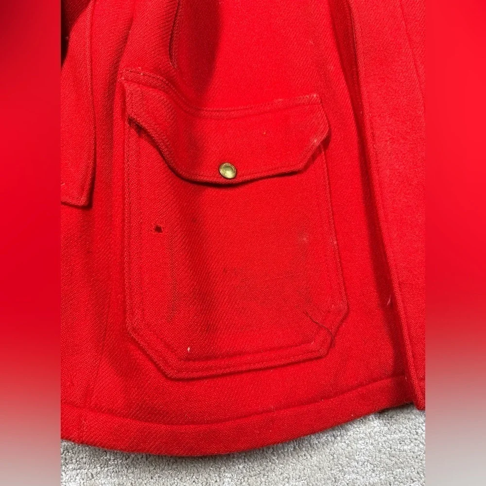 Vintage Woolrich Woolen Mills 1950s Mens Red Hunting Jacket Mens Size 38
